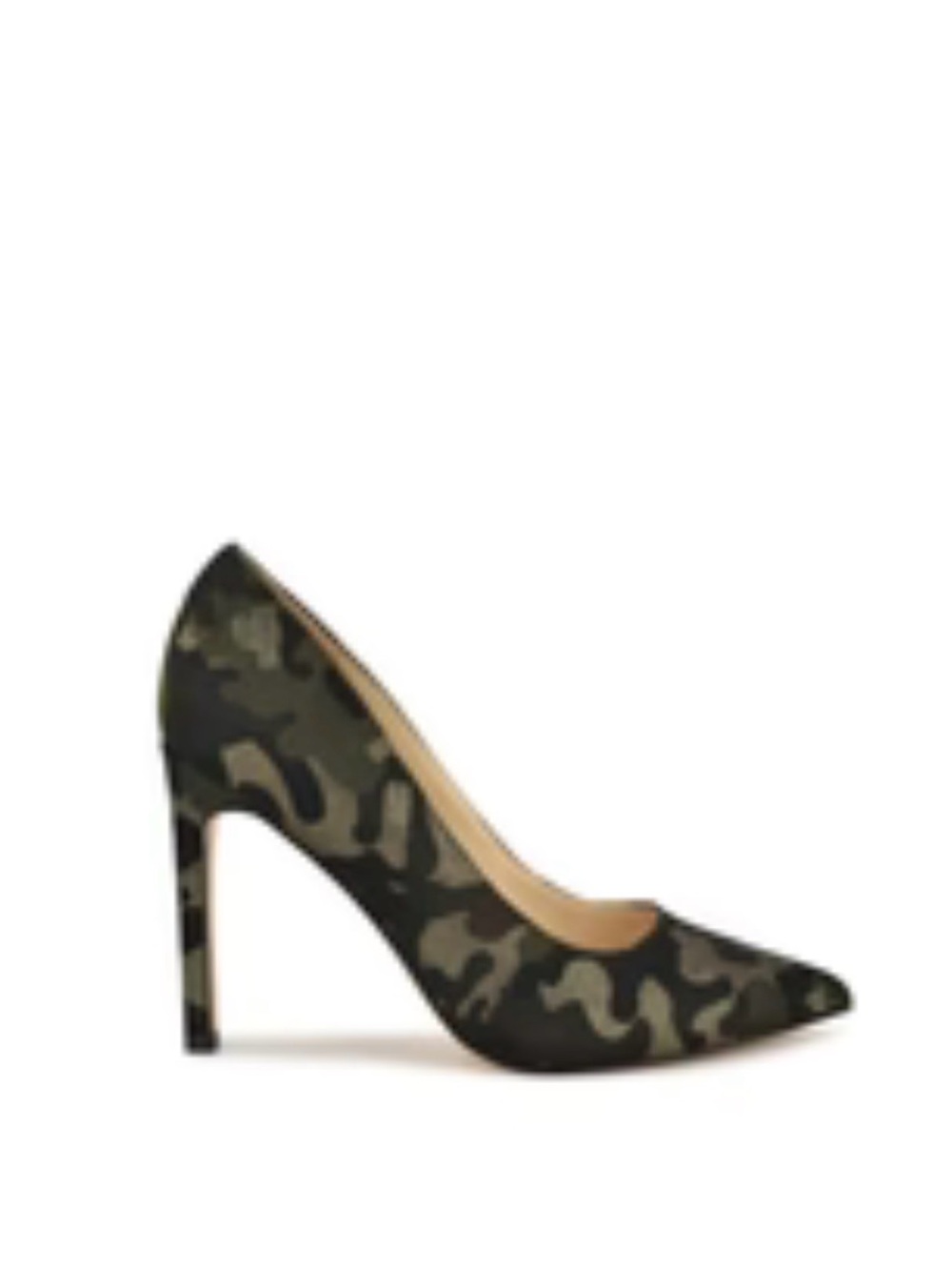 NWOT Nine West Tatiana Pointy Top Pumps Metallic Camo Stilleto Heels Size 10